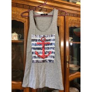Sequin Anchor Razorback Top